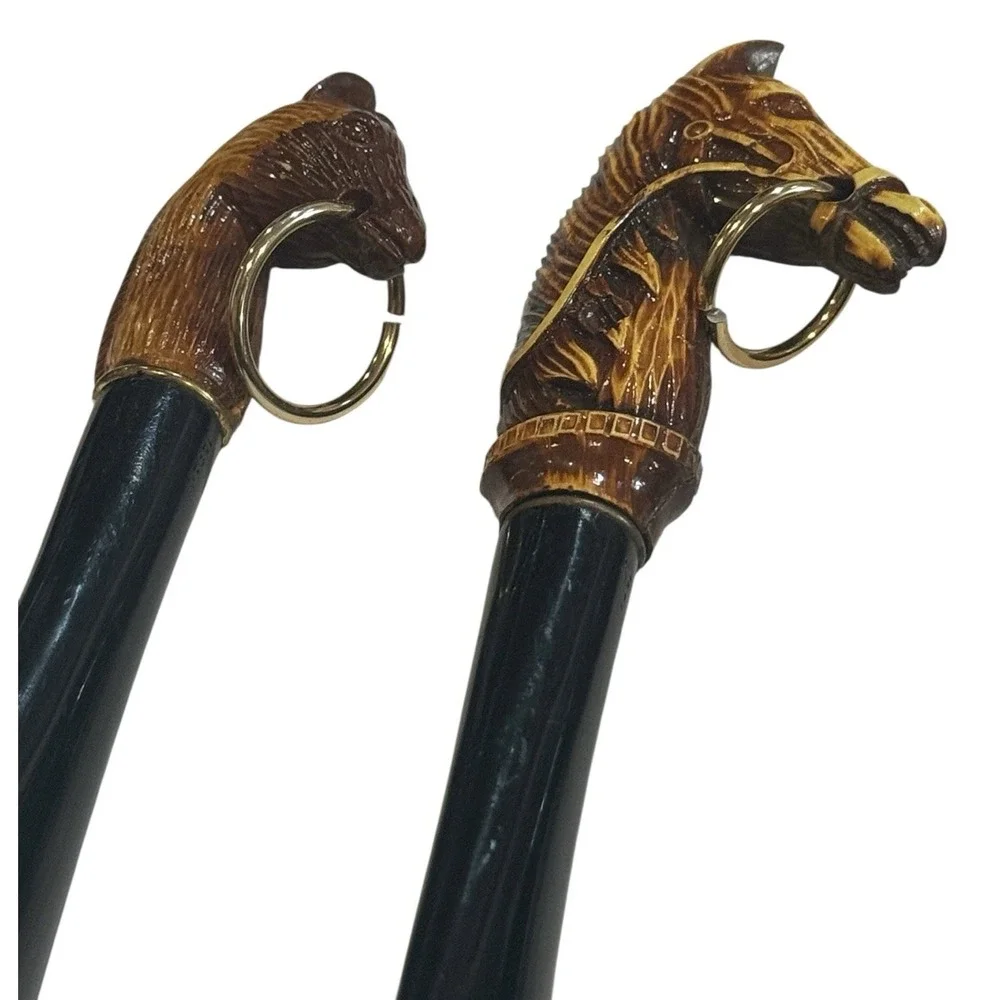 Vtg Florida Horse Head Souvenir Brush & Shoe Horn Set Equestrian Decor Lot of 4
